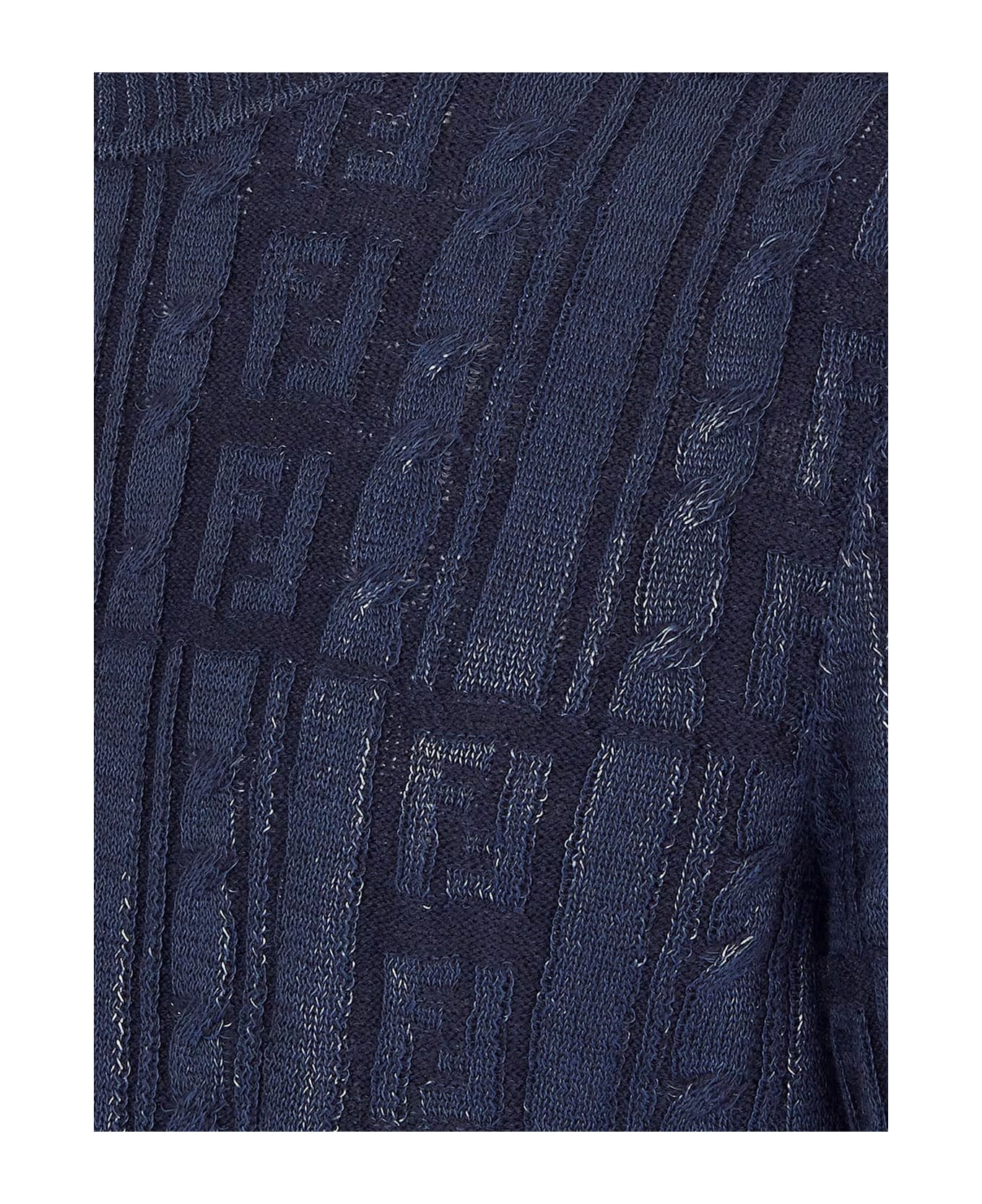 Braided Wool Sweater With Ff Details - 3