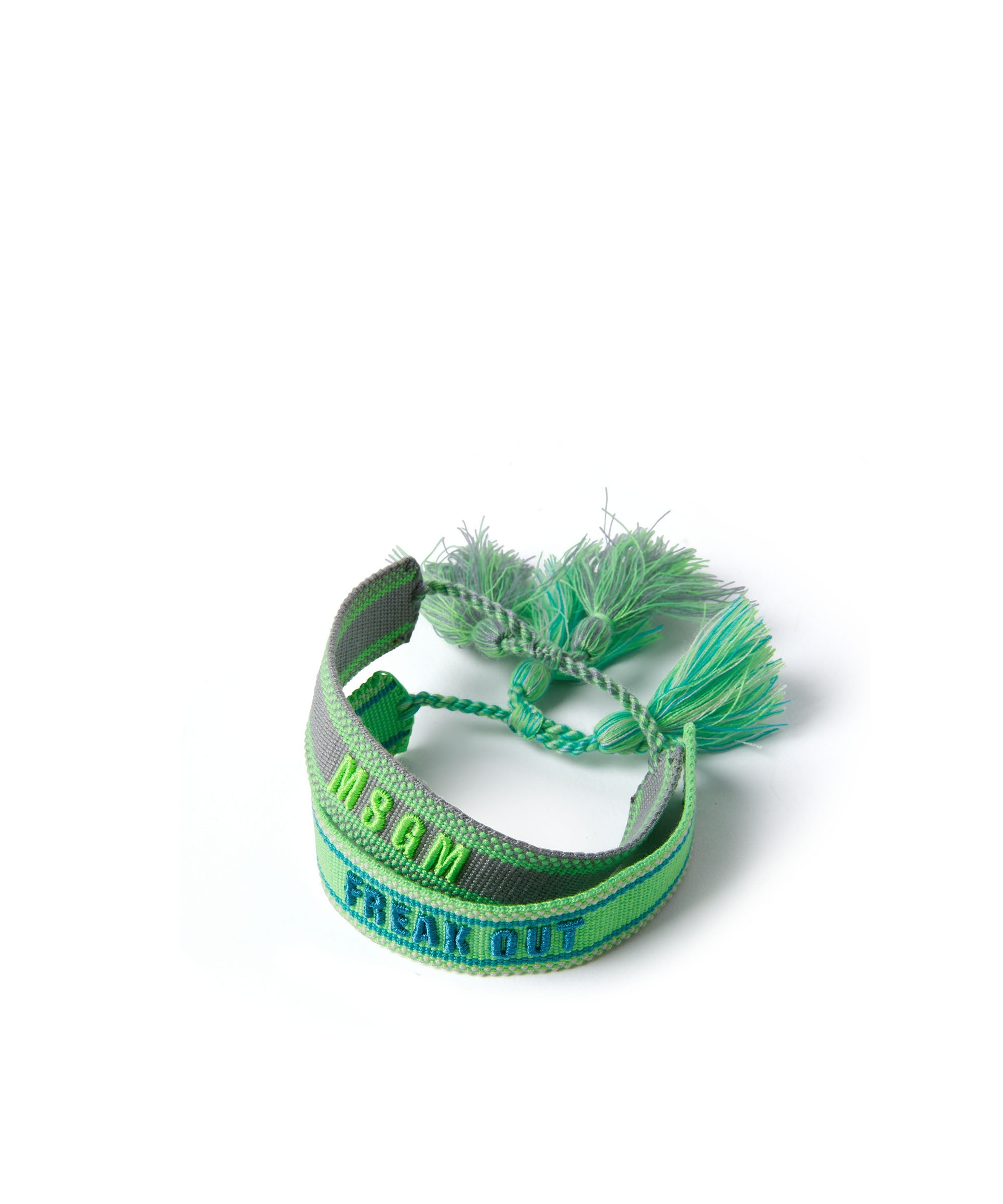 Embroidered cotton MSGM bracelets - 1