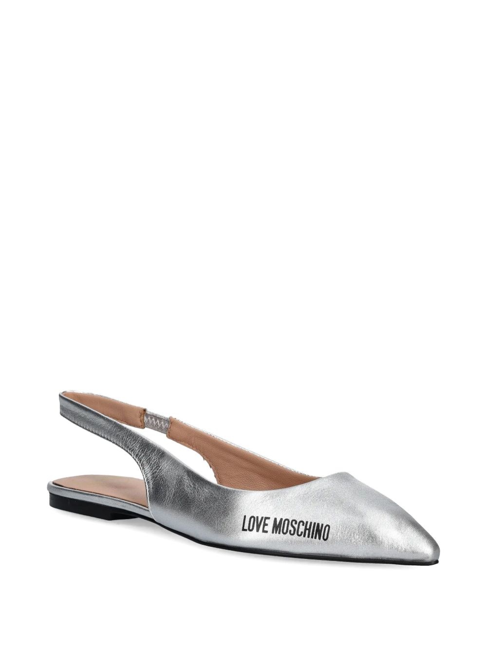logo-print ballerina shoes - 2