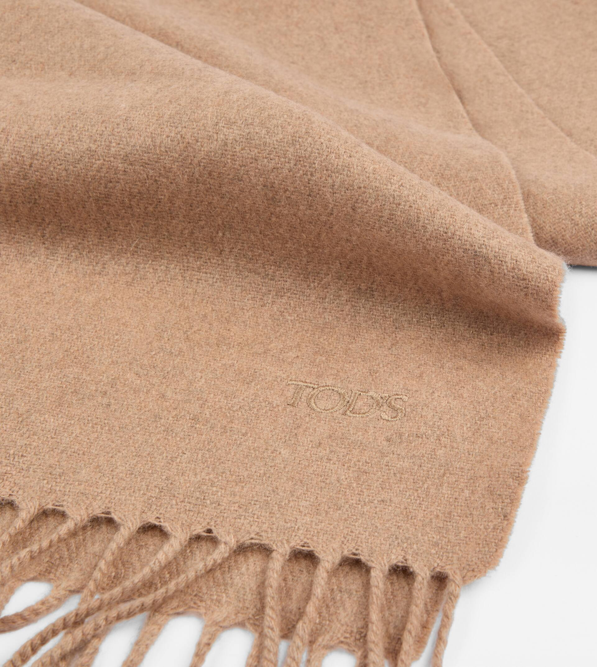 SCARF IN CASHMERE DRAP - LARGE SIZE - BEIGE - 3