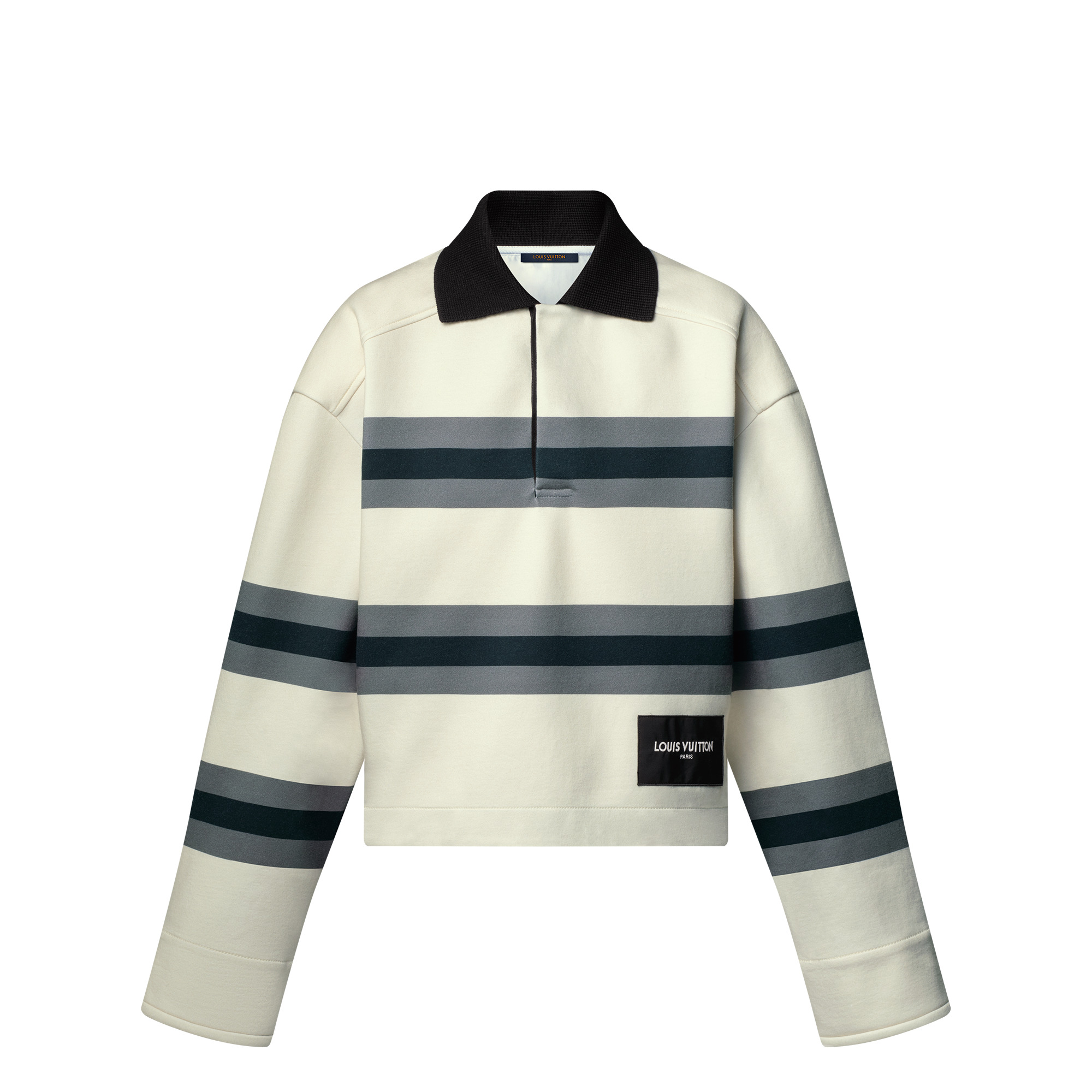 Chunky Stripes Polo Top - 1