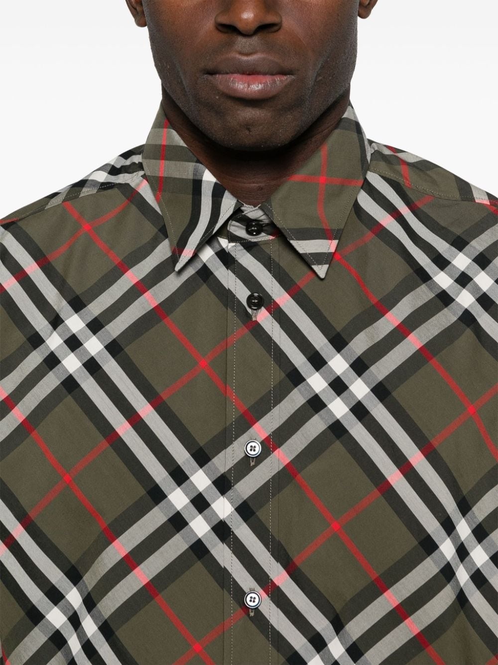 check-pattern shirt - 5