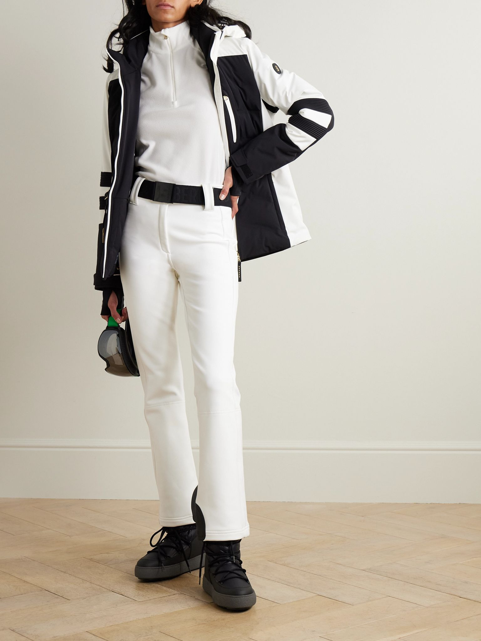 Pippa belted flared ski pants White - 2