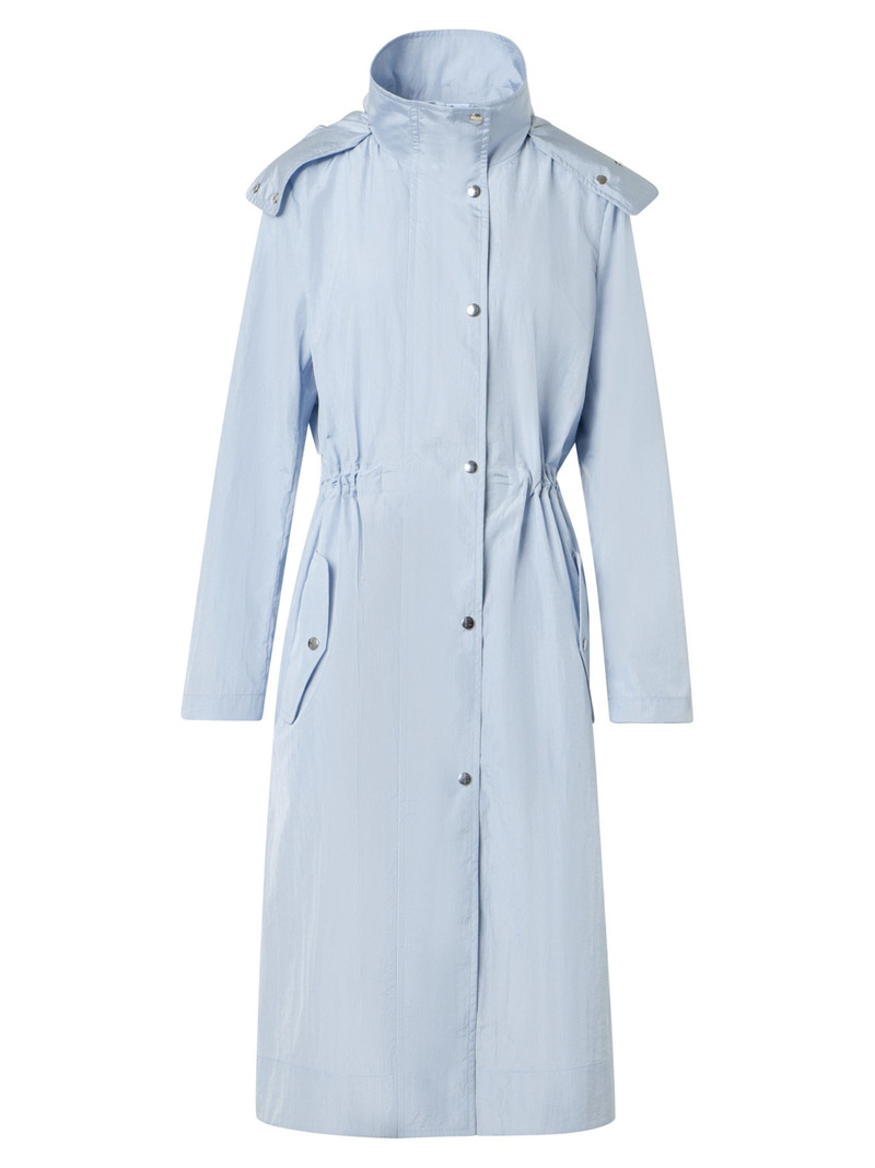 Women's Water Repellent Hooded Parka Coat - Sky Blue 1