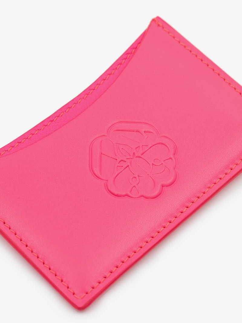 Alexander McQueen Curve Card Holder in Neon Pink outlook
