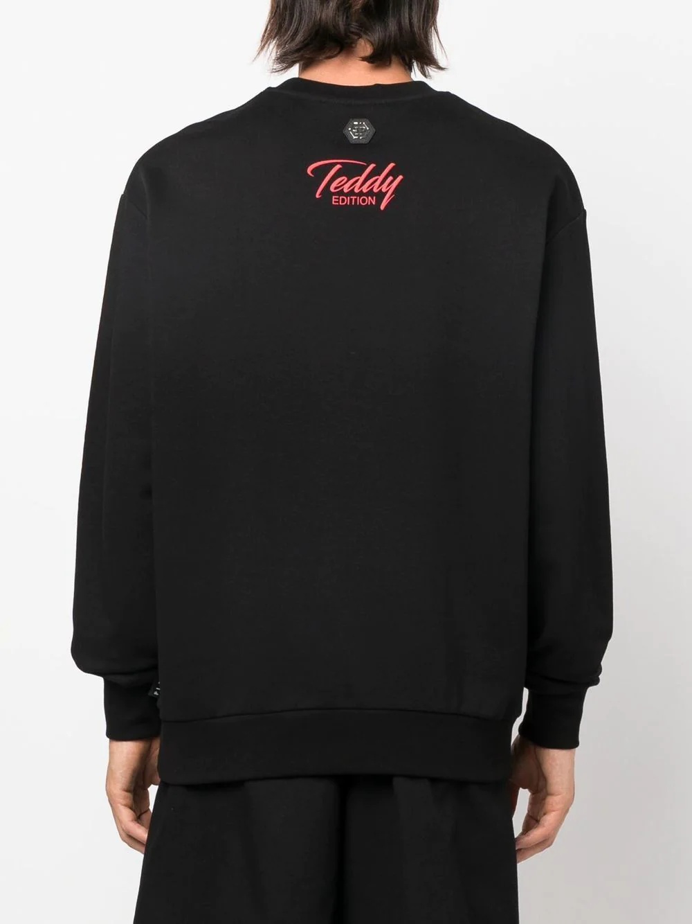 teddy-print cotton sweatshirt - 4