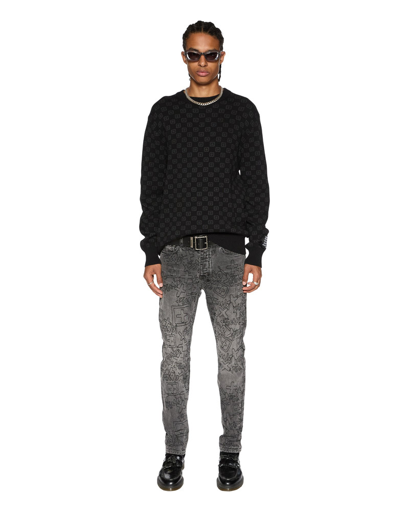 Ksubi CHITCH STENCIL STITCH WORN GREY outlook
