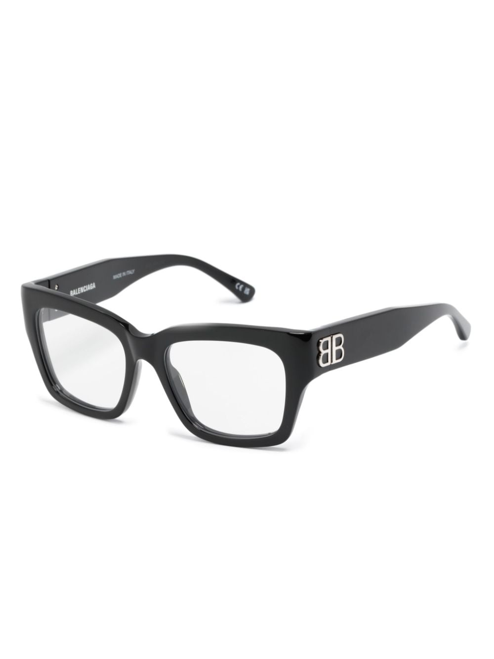 logo-plaque square-lenses glasses - 2