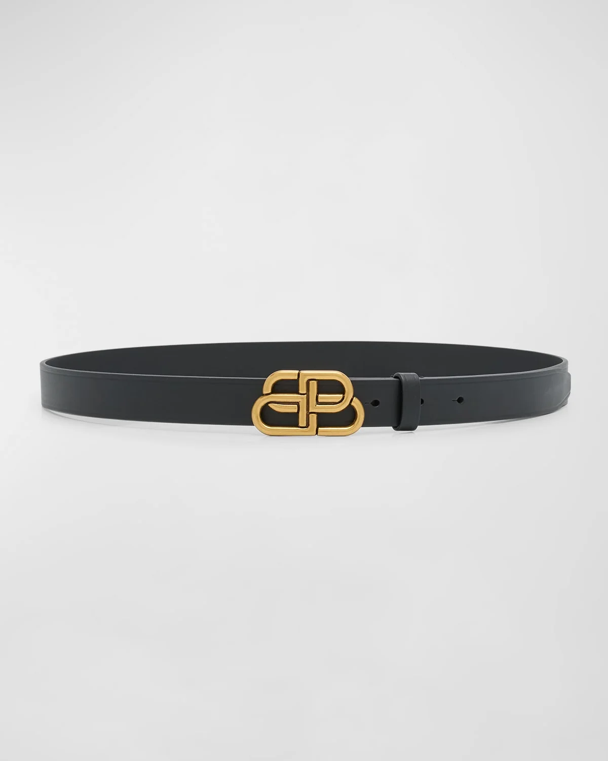 Golden BB Thin Leather Belt - 1