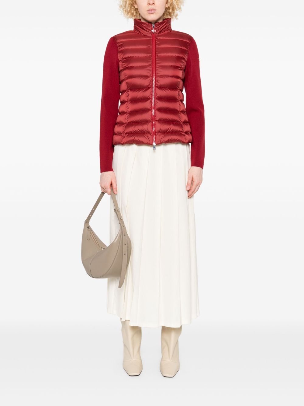 padded-front knit jacket - 2