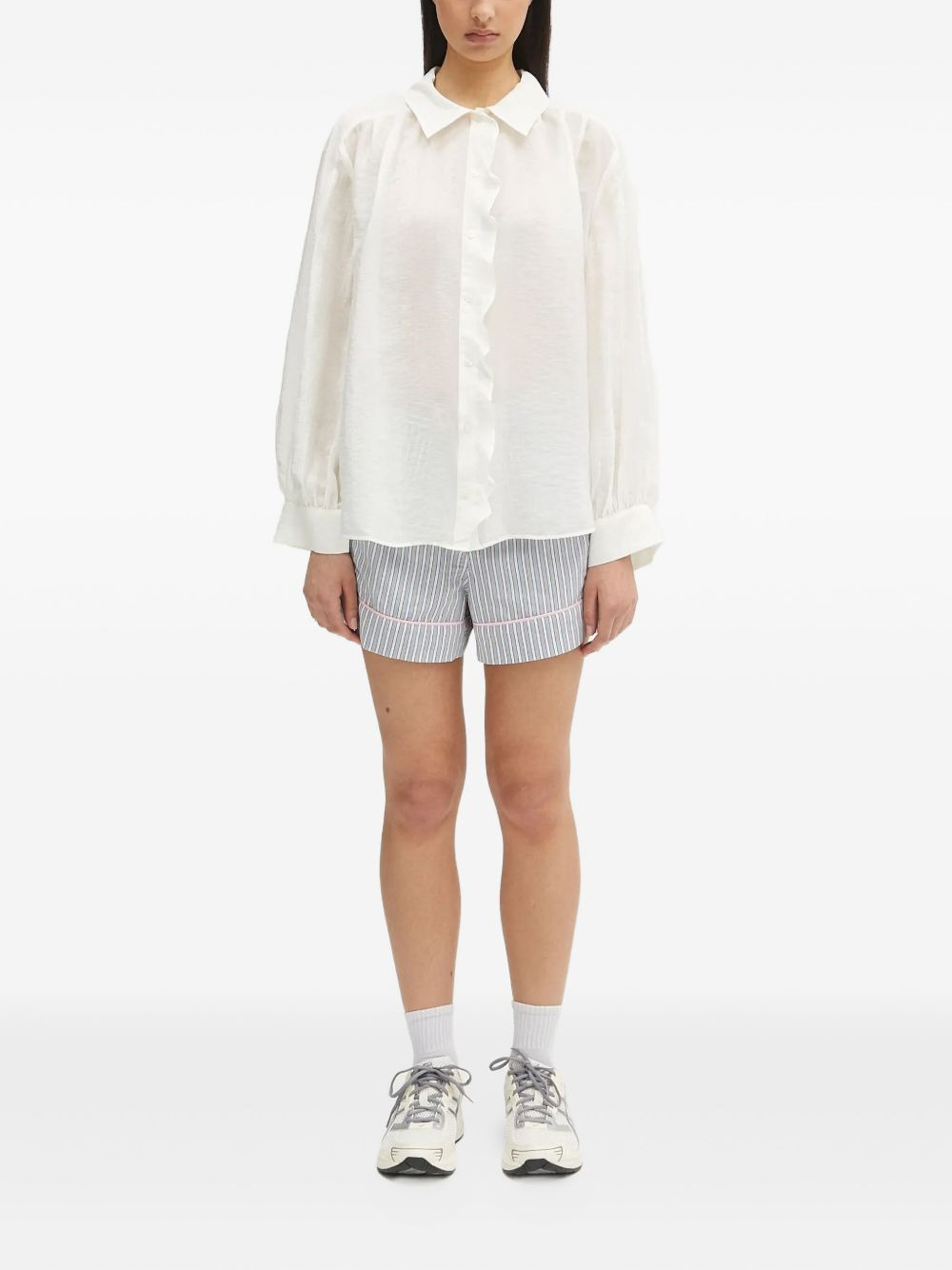 ruffled collared shirt - 2