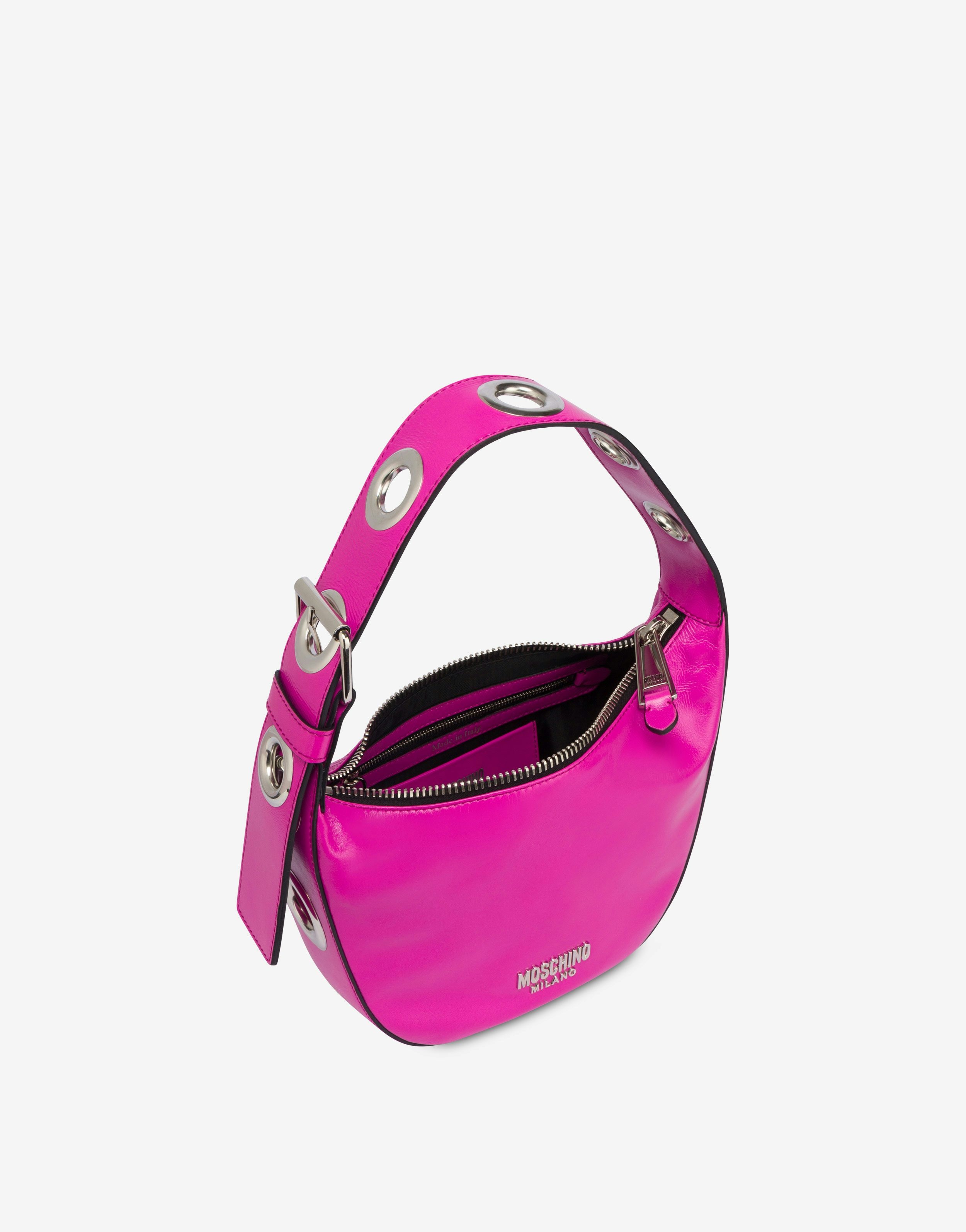 MOSCHINO EYELETS PATENT LEATHER HANDBAG - 3