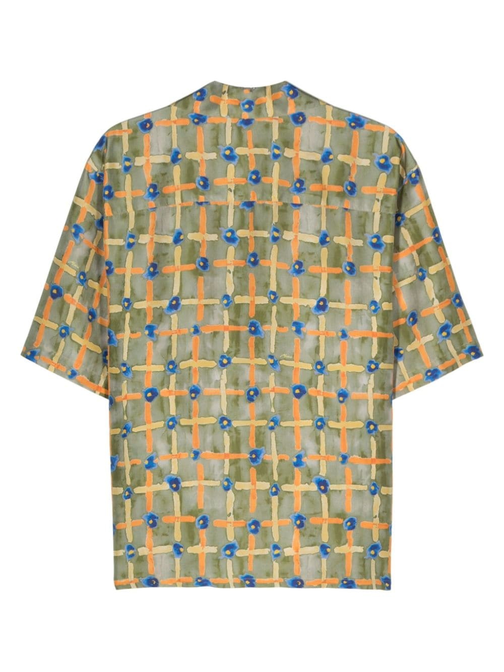 graphic-print silk shirt - 2