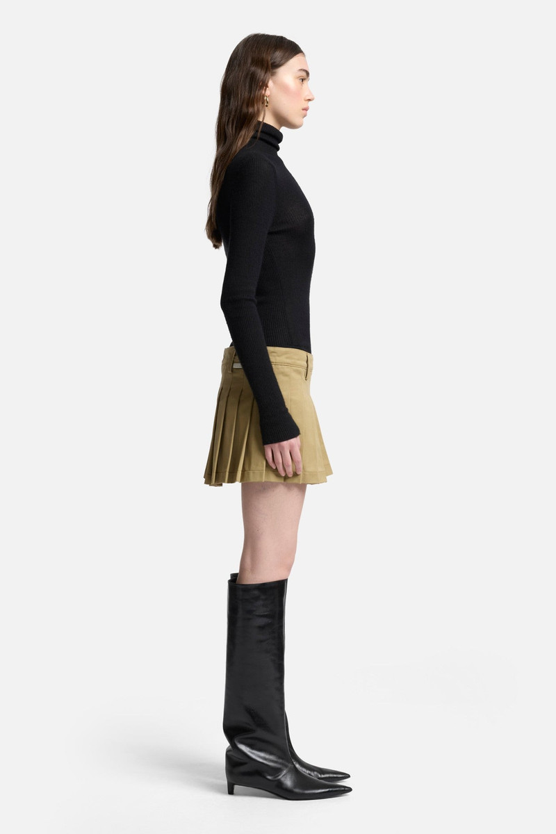 PLEATED MINI SKIRT in Comfort Twill 6