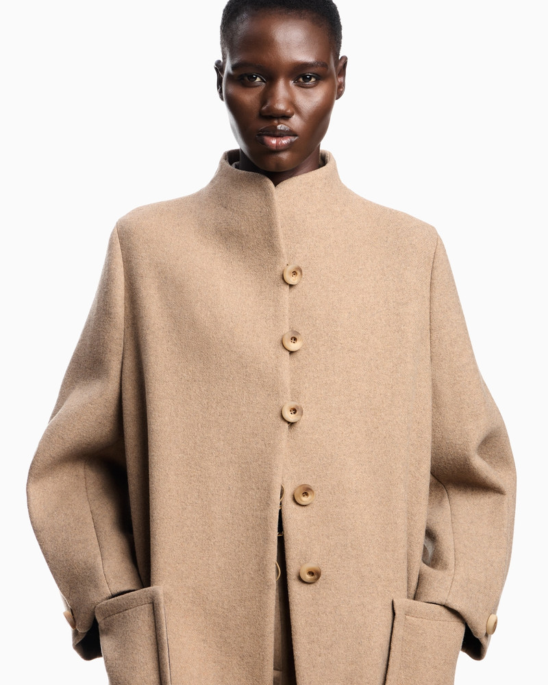 EMPORIO ARMANI ICON WOOL-BLEND SINGLE-BREASTED COAT outlook