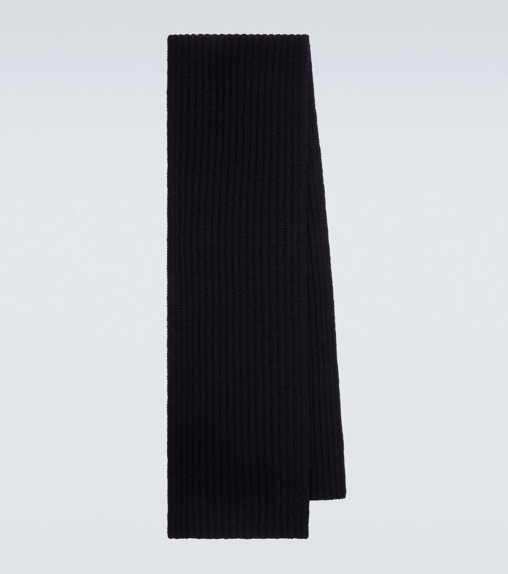 Ribbed-knit cashmere scarf - 1