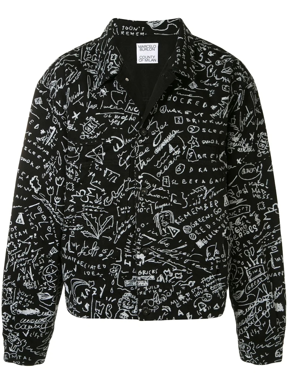 scribble print jacket - 1