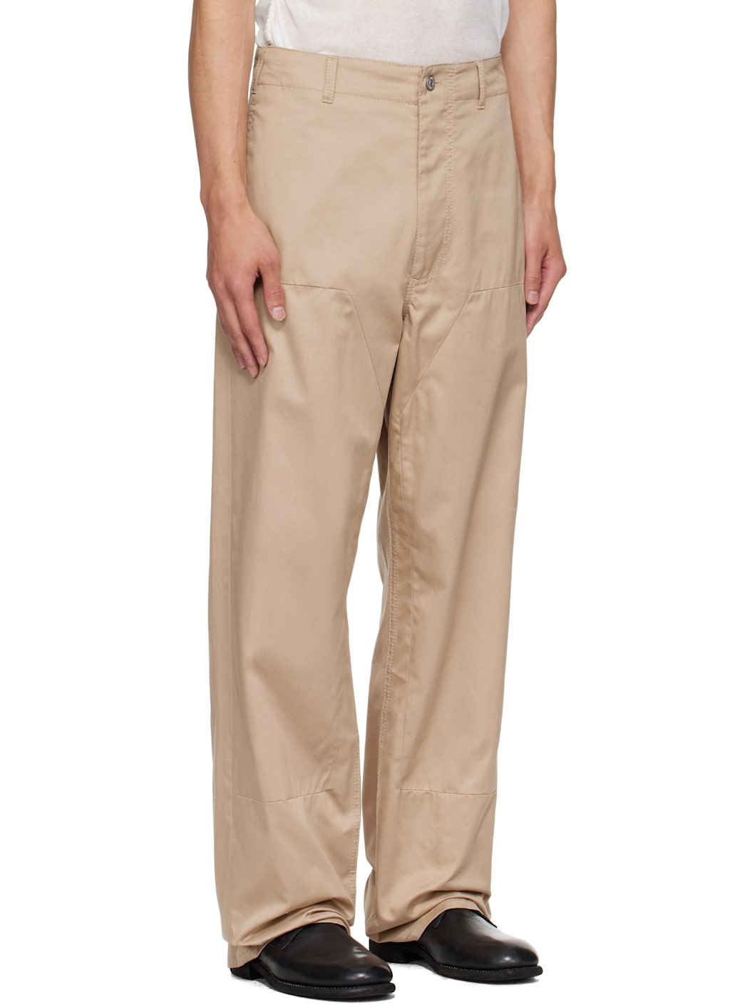 Beige Cotton Trousers - 2