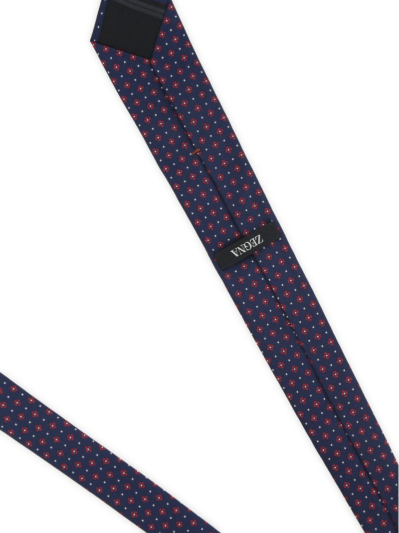 ZEGNA patterned-jacquard silk tie outlook