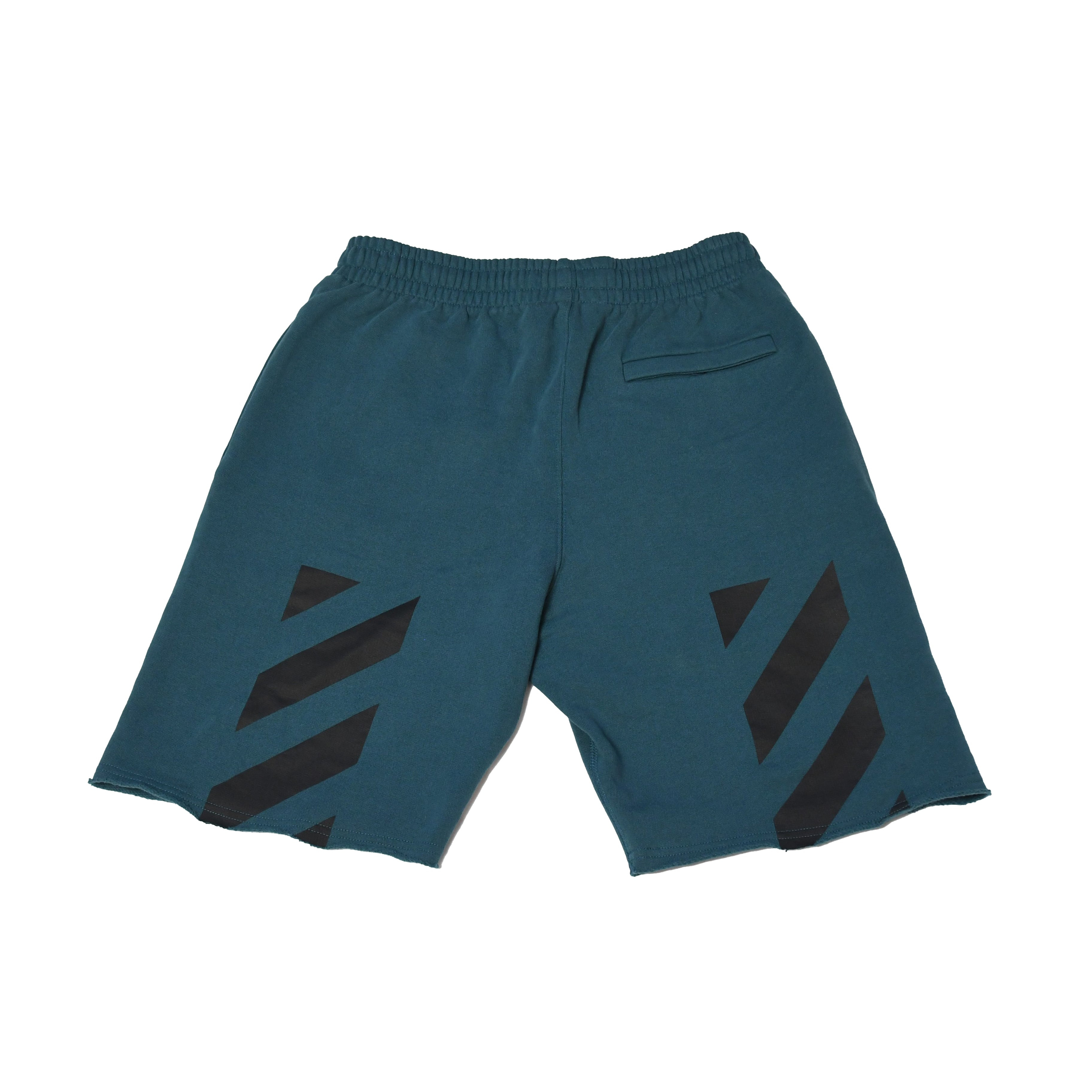 Off-White Diag Helvetica Shorts Green - 2