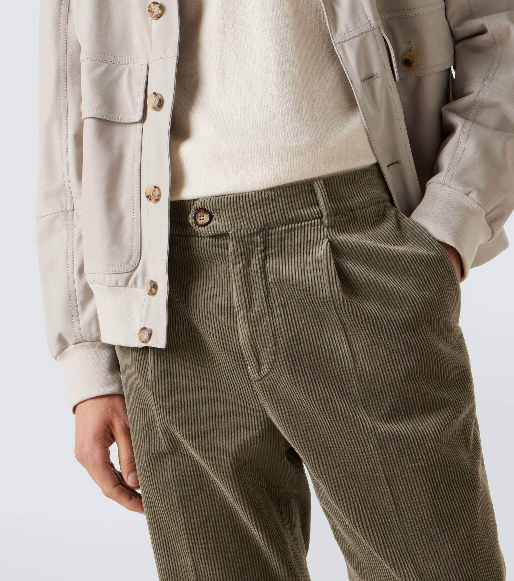 Cotton corduroy chinos - 5