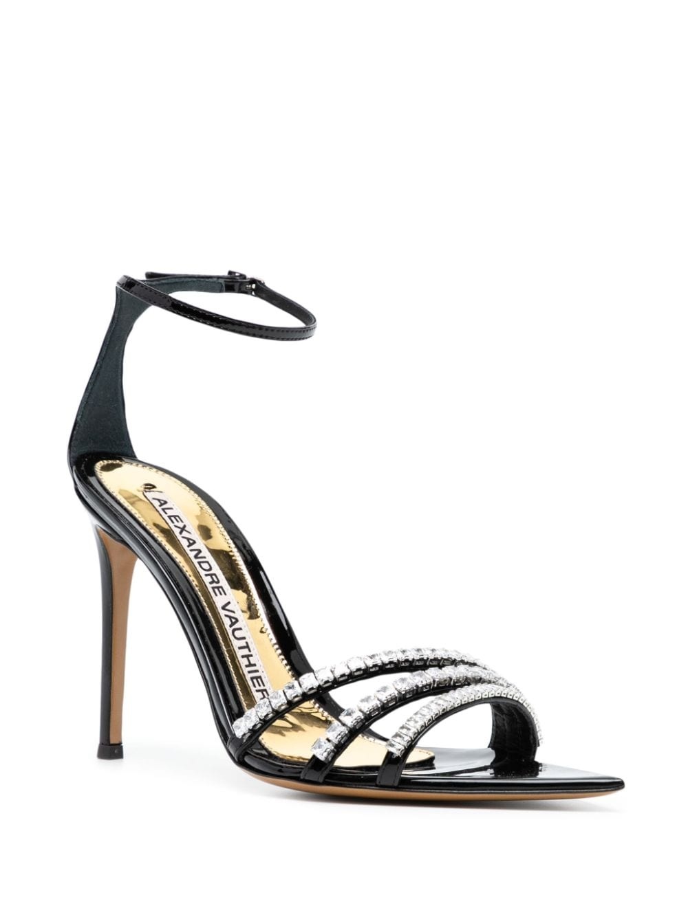 crystal-embellished 85mm leather sandals - 2