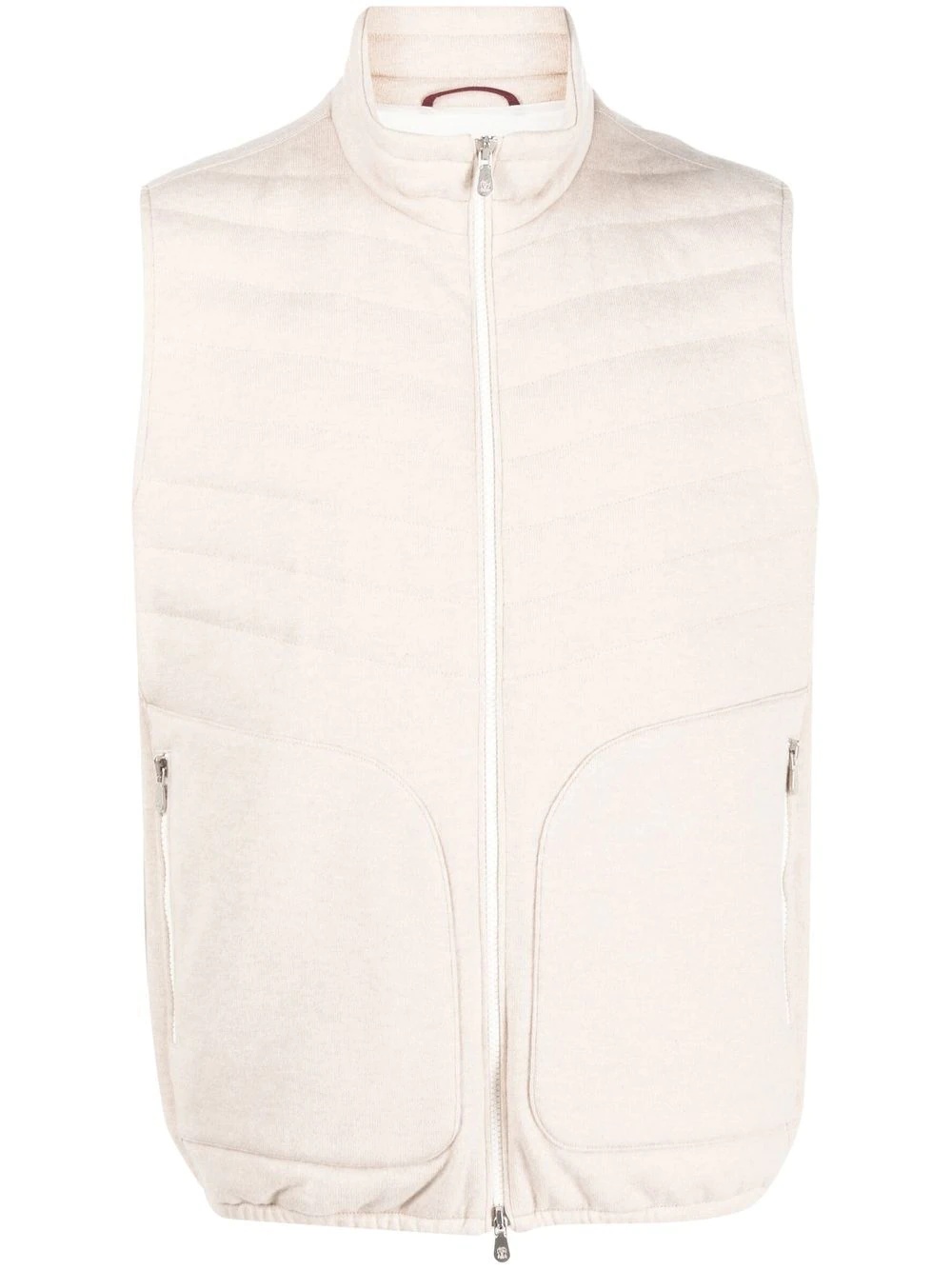 zipped-up padded gilet - 1