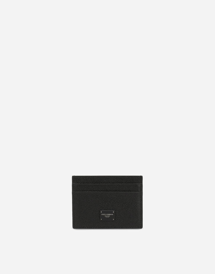 Dauphine calfskin credit card holder with logo - 1