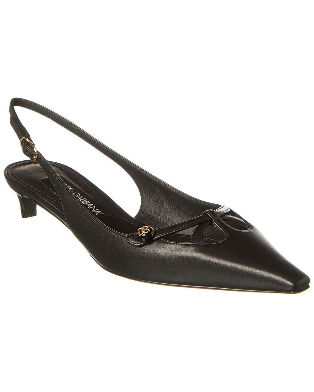 Dolce & Gabbana DG Logo Leather Slingback Pump - 1
