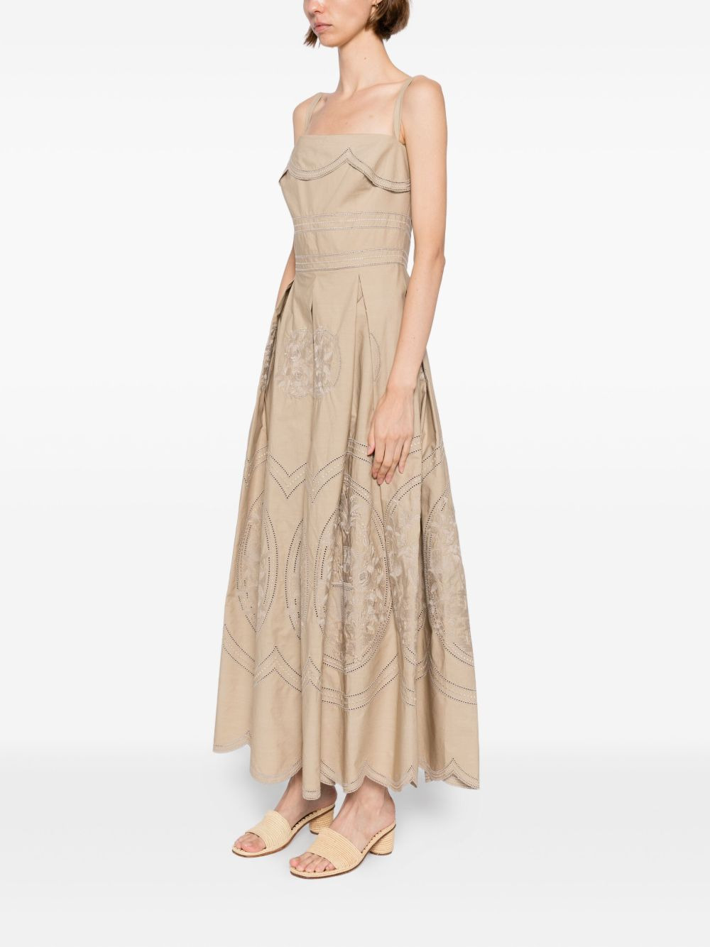 embroidered ong dress - 3