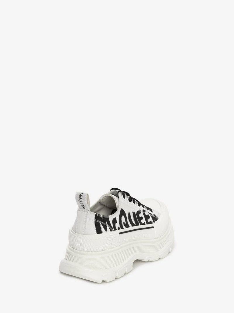 Alexander McQueen Men's Tread Slick Lace Up in Optic White outlook