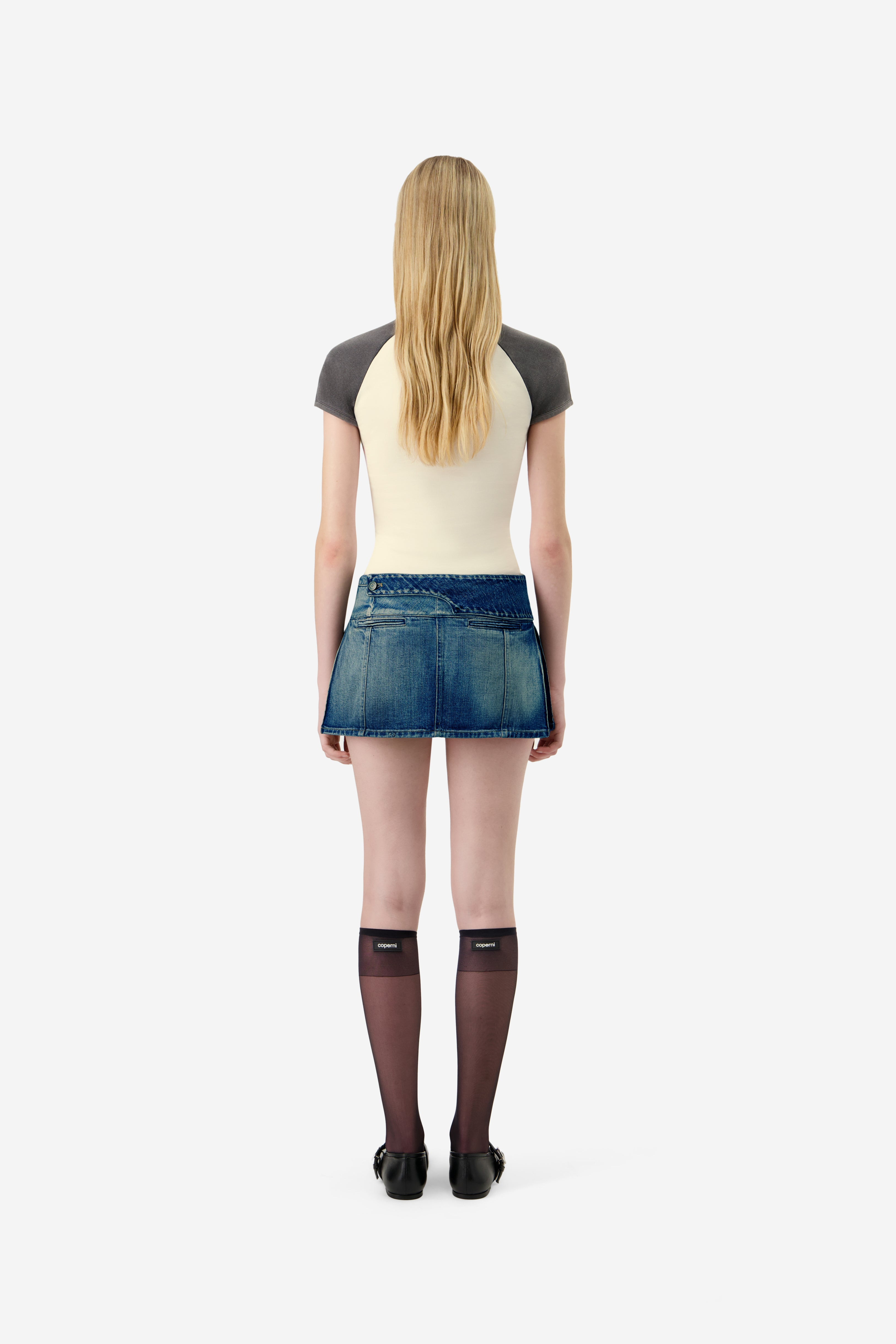 Yoke Denim Skirt - 3