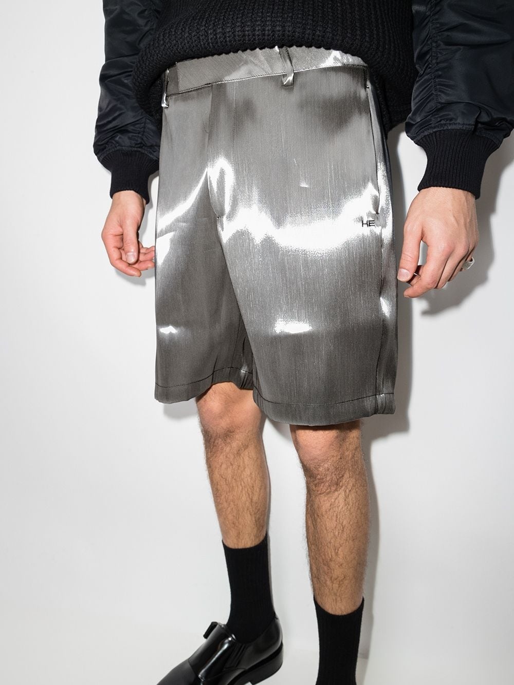 Liquid Metal bermuda shorts - 2