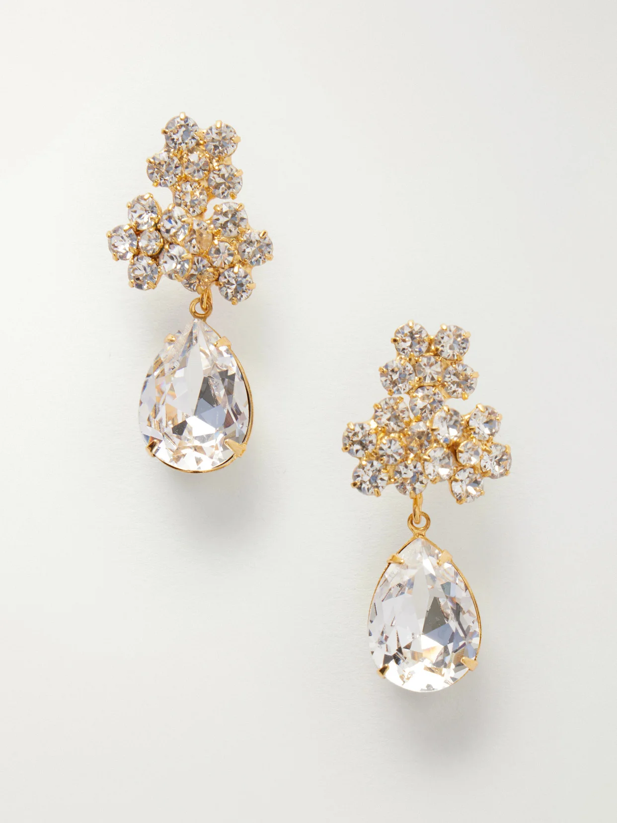 Lauretta Gold-tone Crystal Earrings - 1