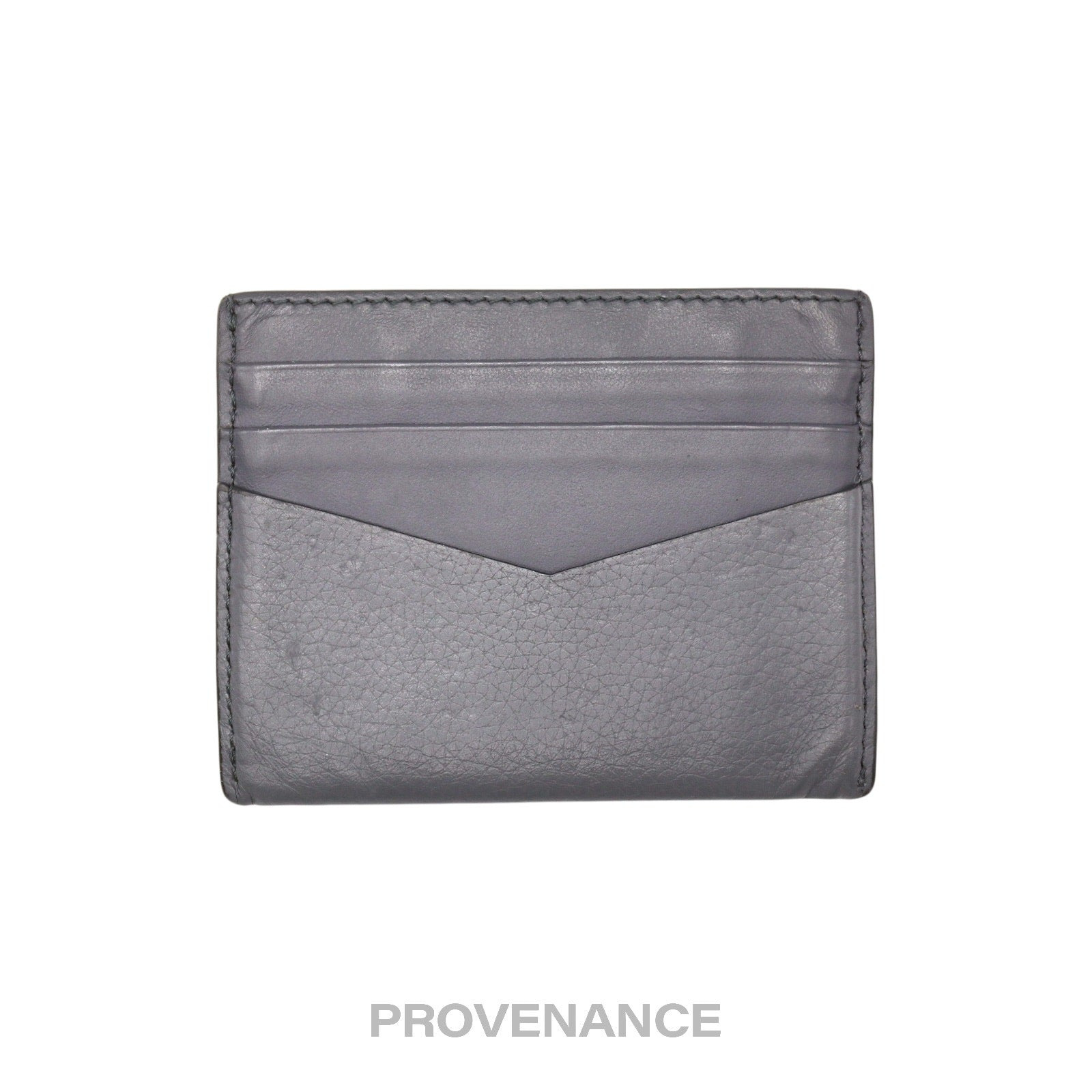 Givenchy Logo Card Holder Wallet - Grey Leather - 2