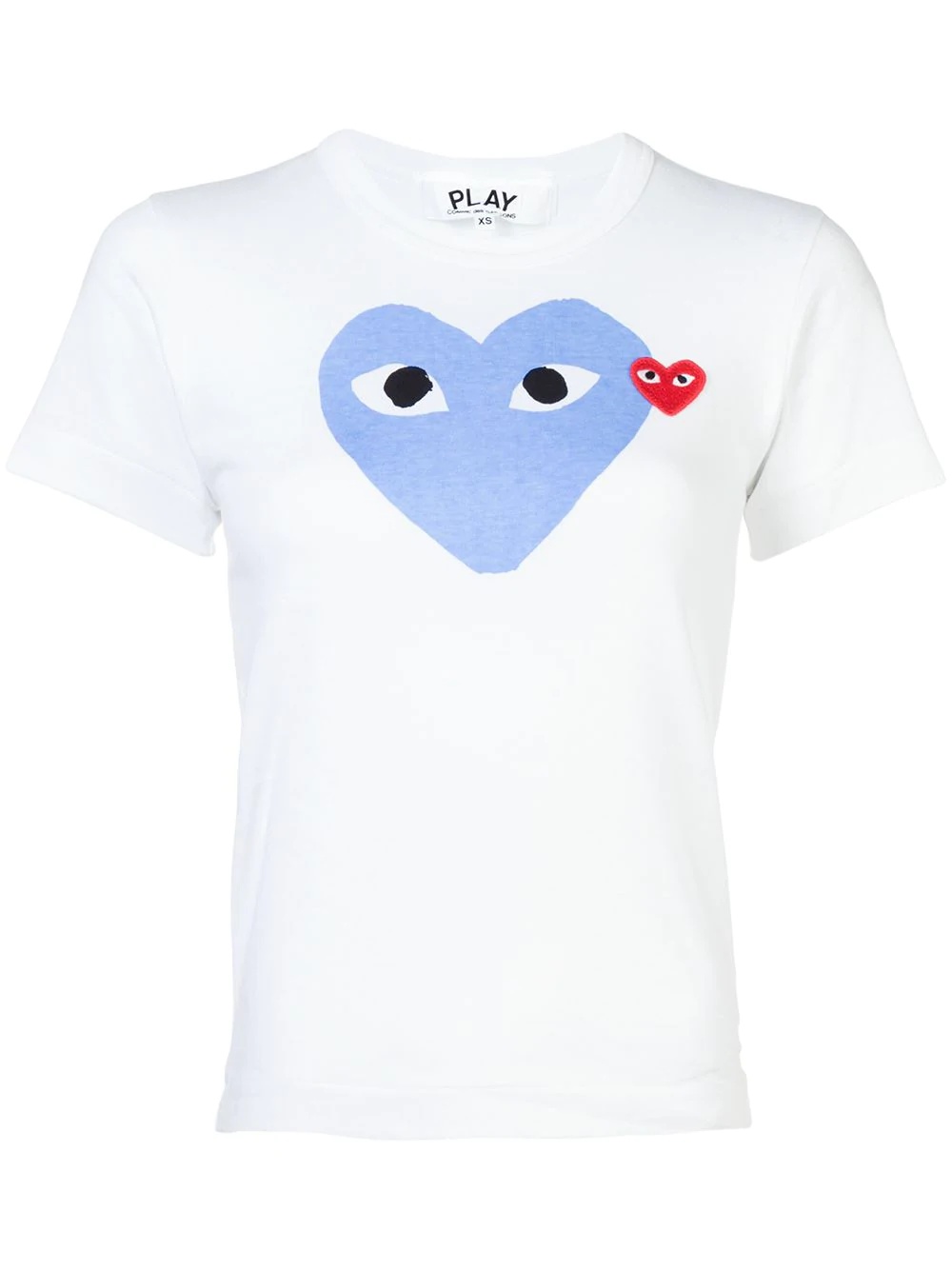 heart print T-shirt - 1