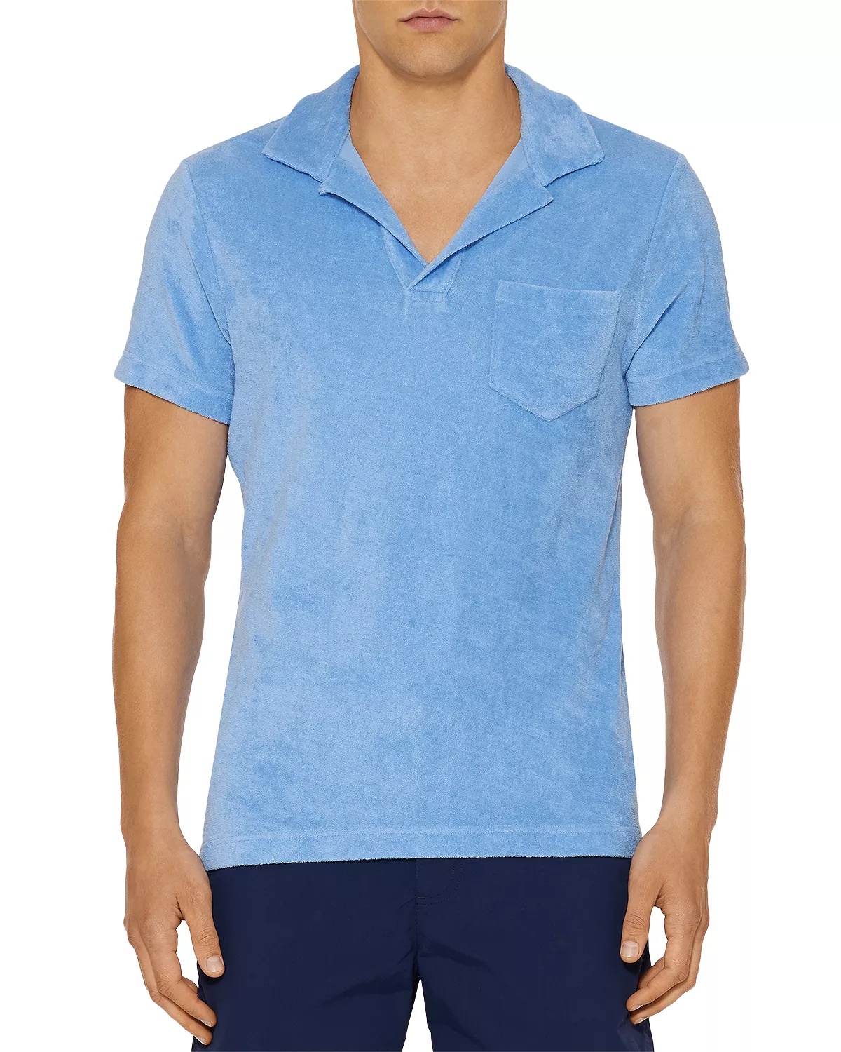 Cotton Terry Solid Tailored Fit Polo Shirt - 1