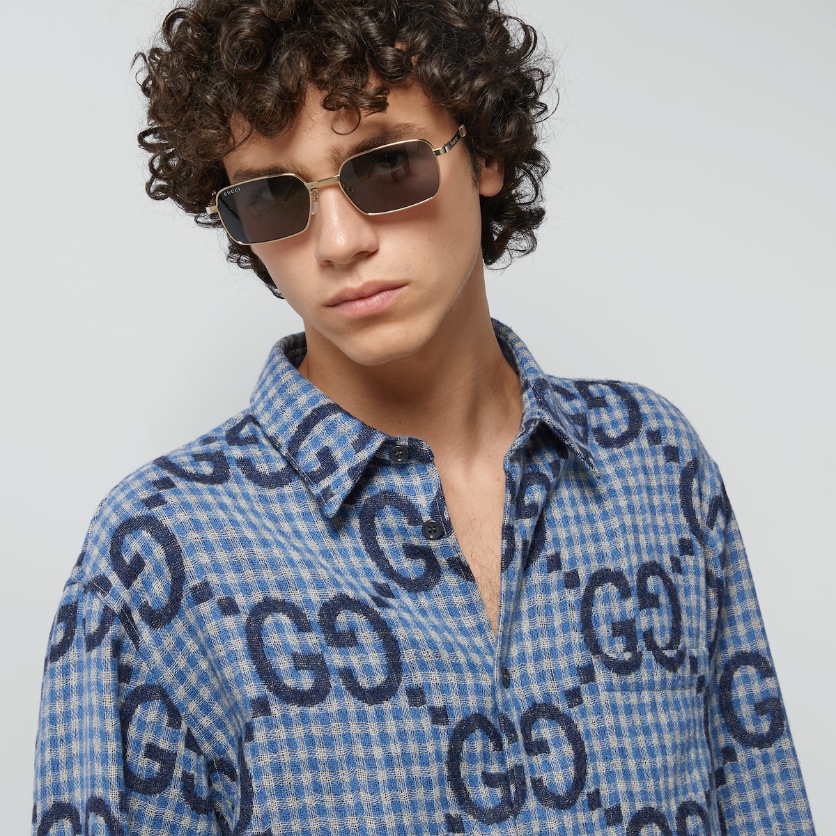 GUCCI - GUCCI　グッチ　LANAWOOL　PULLOVER　SHIRT　41/16 798764_XJGW8_1160_001_100_0000
