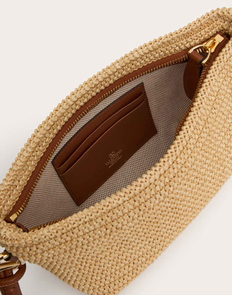 Valentino VALENTINO GARAVANI ESCAPE CLUTCH BAG IN RAFFIA outlook