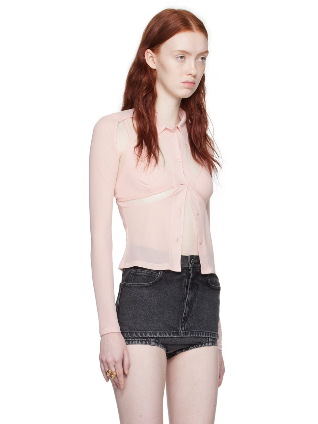 Pink Cutout Shirt - 2
