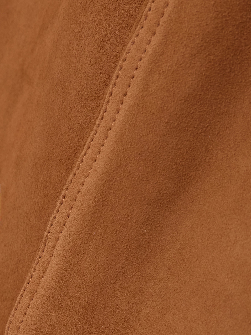 Viva Paso Paneled Suede Straight-leg Pants 5