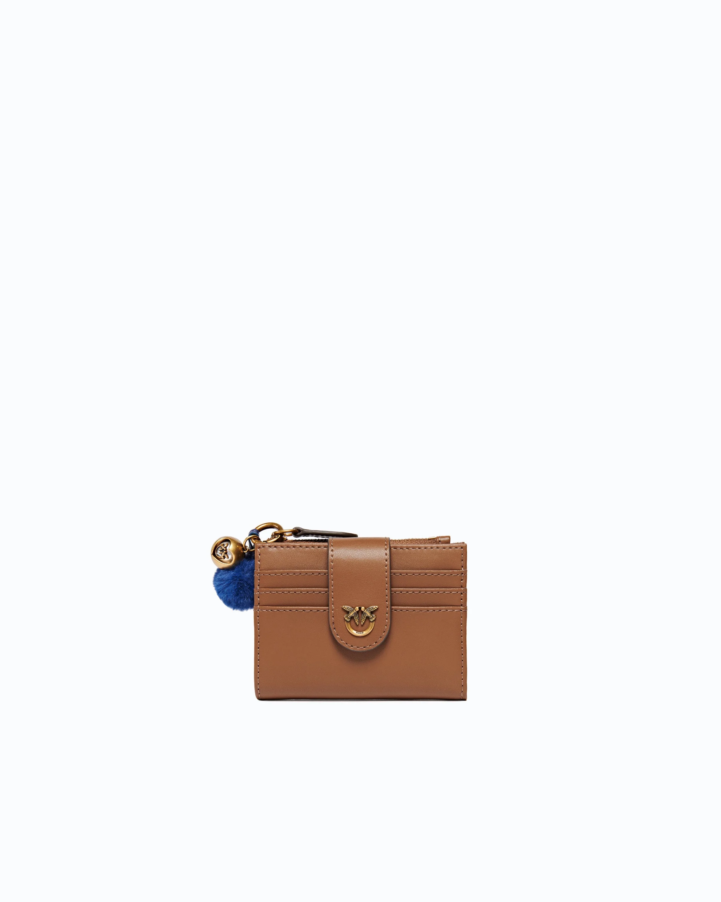 MULTI-PURPOSE LEATHER WALLET WITH POMPOM - 1