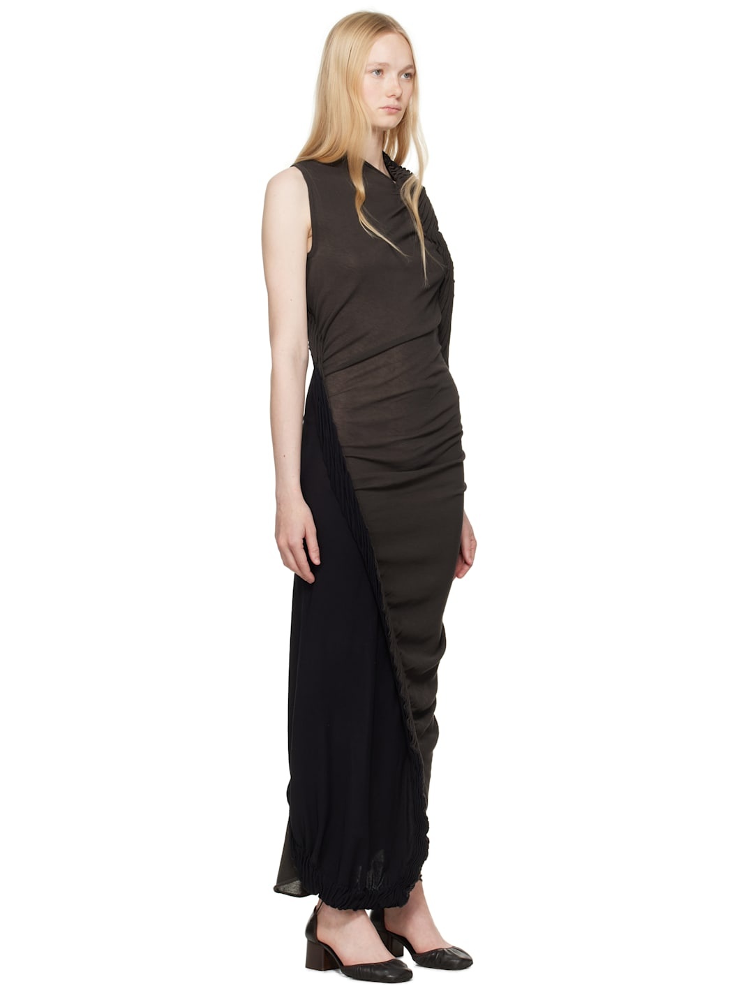 Black & Gray Beanstalk Maxi Dress - 2
