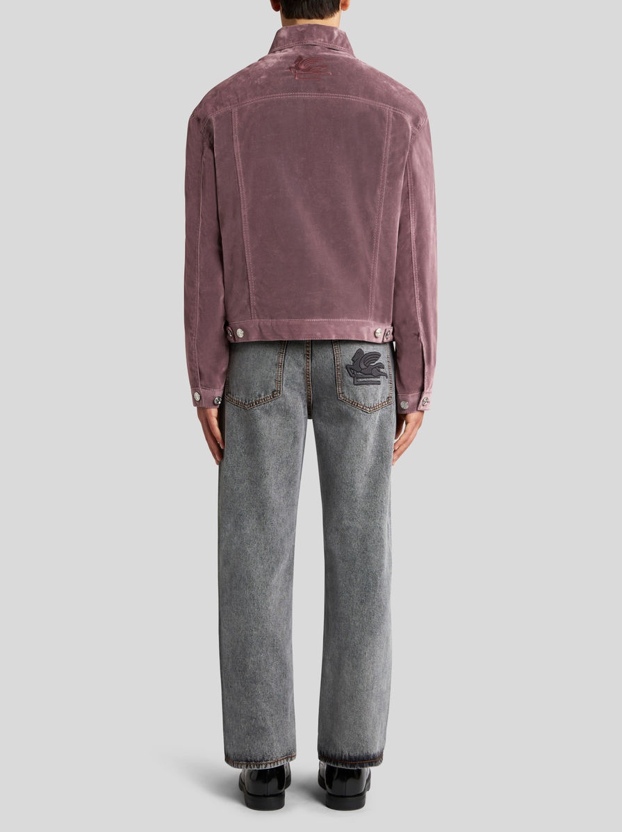FLOCKED DENIM JACKET - 5