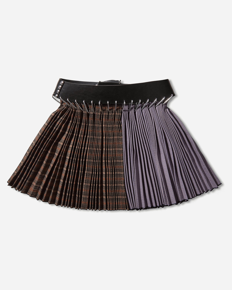 Chopova Lowena Women's Cotton Mini Carabiner Skirt Purple / Brown outlook