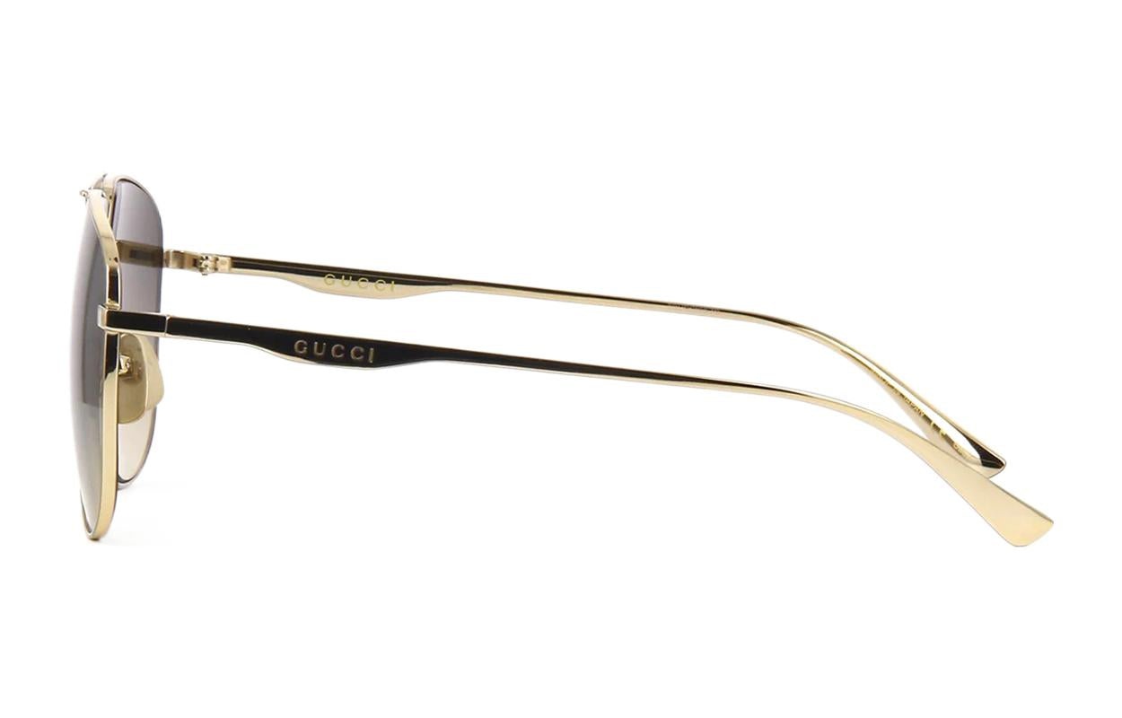 Gucci Series Business travel Version Lens aviator Sunglasses Gold Color GG0336S-001 - 4