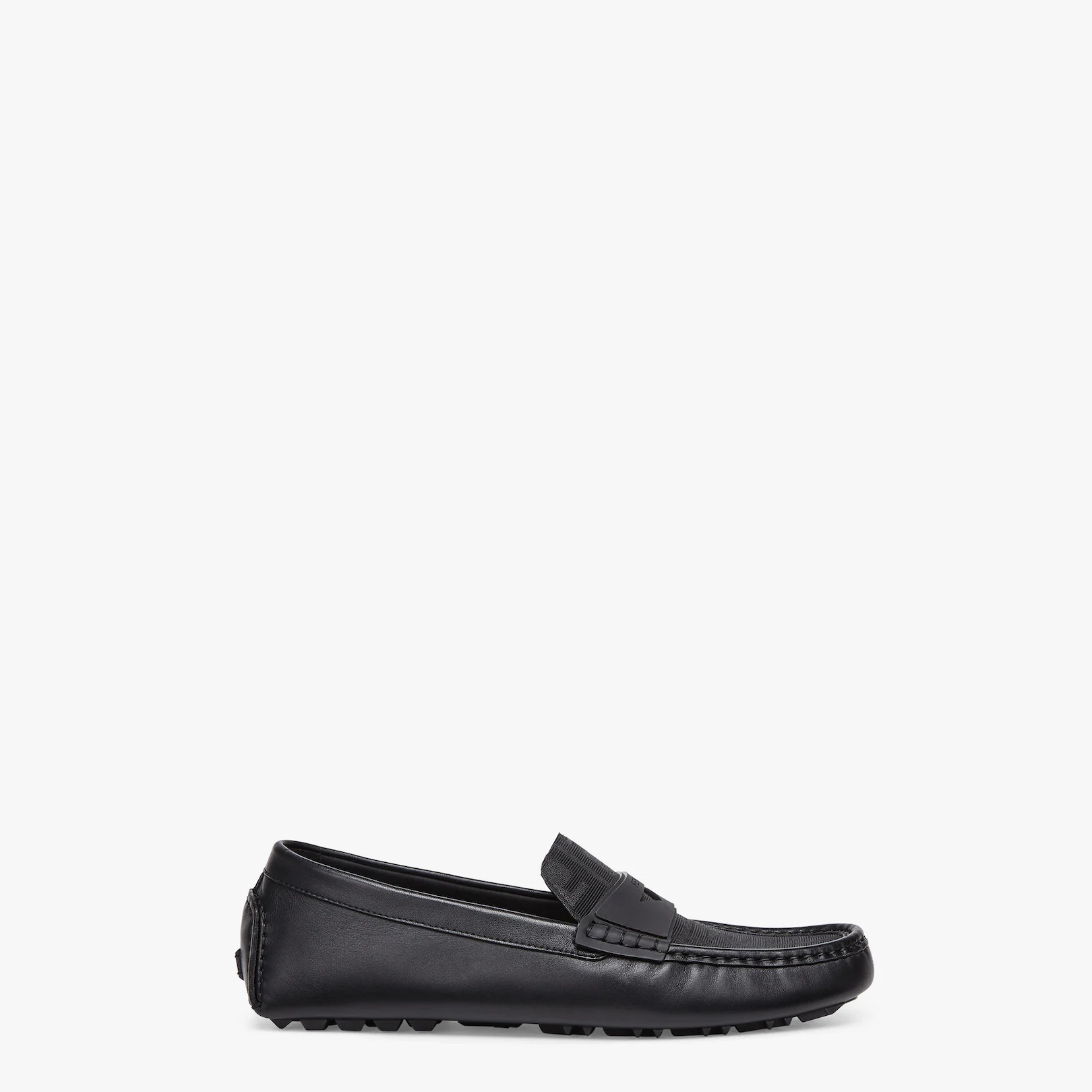 Black leather driver loafers - 1