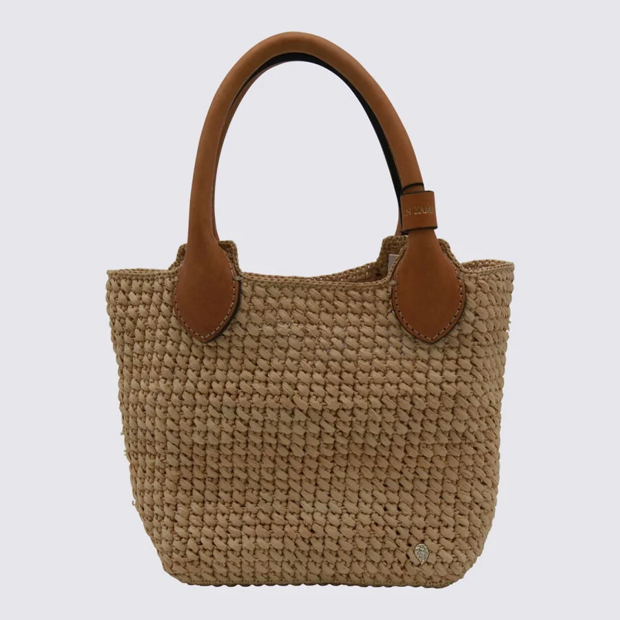 Helen Kaminski Beige Raffia Satchel - 1