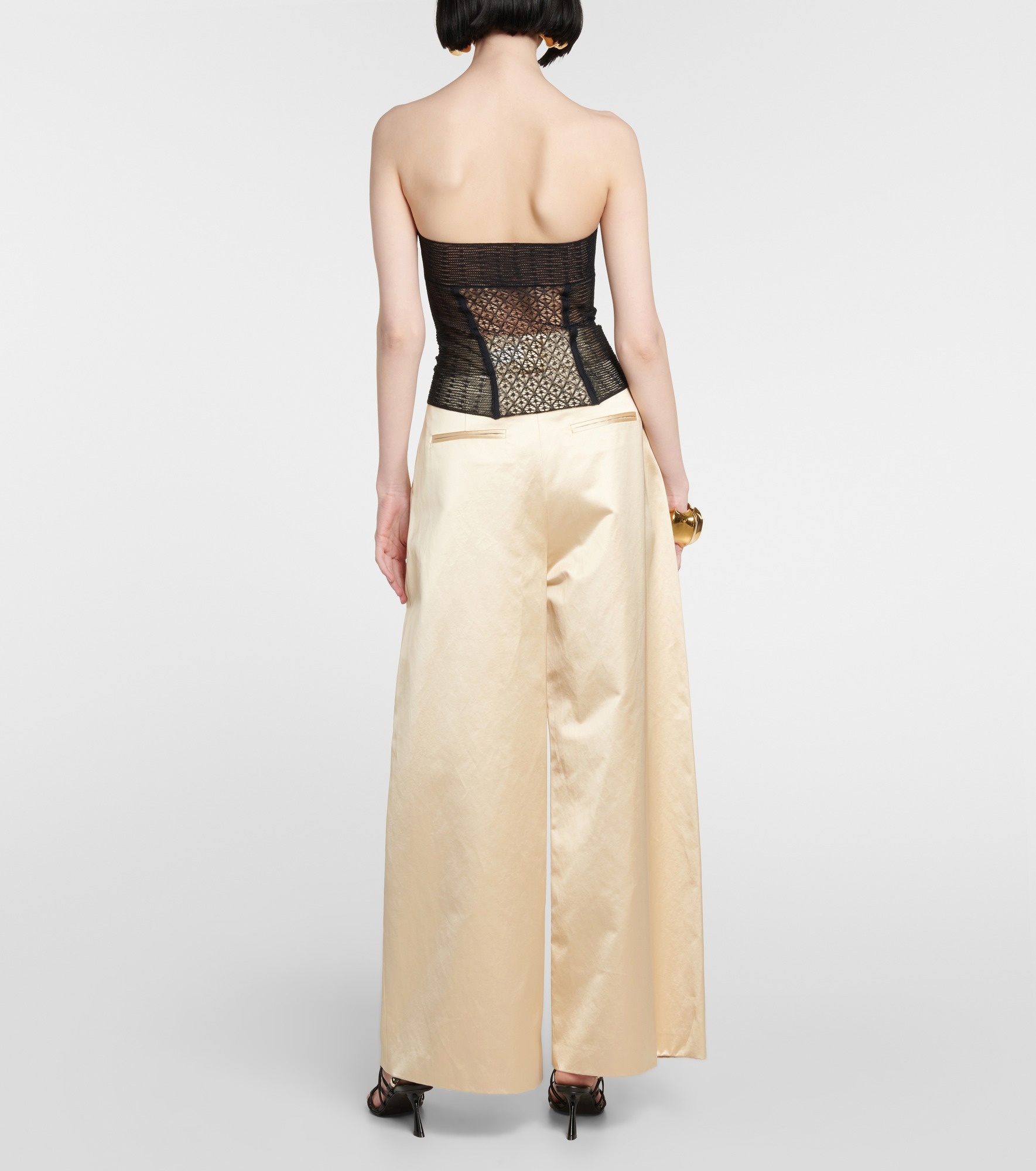 Lori lace-knit bustier - 3