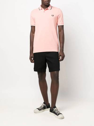 Fred Perry embroidered-logo short-sleeved polo shirt outlook